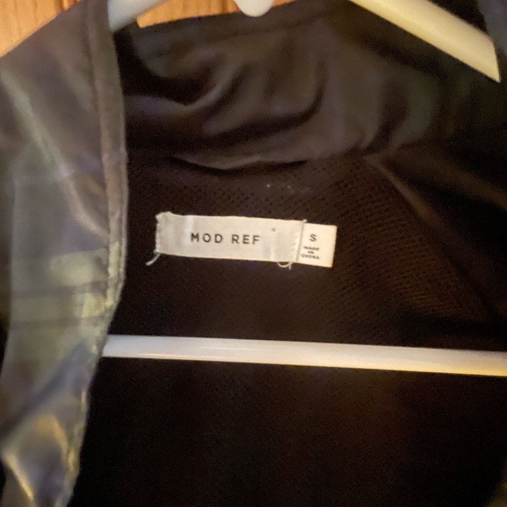 Cropped Bomber Jacket. Plaid Pattern. Size Small. - image 3